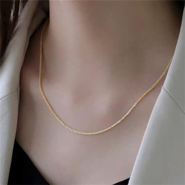 Fashion Fine Jewelry Silver Colour Sparkling Clavicle Chain Choker Necklace