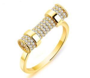 High Quality Nickle Free New Fashion Jewelry Gold Plated Zircon Ring