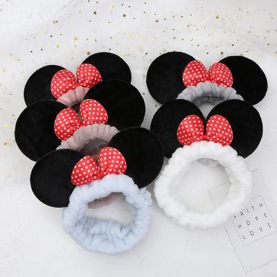Wholesale Custom Fashion Girl Headwear Mickey Face Wash Makeup Headbands