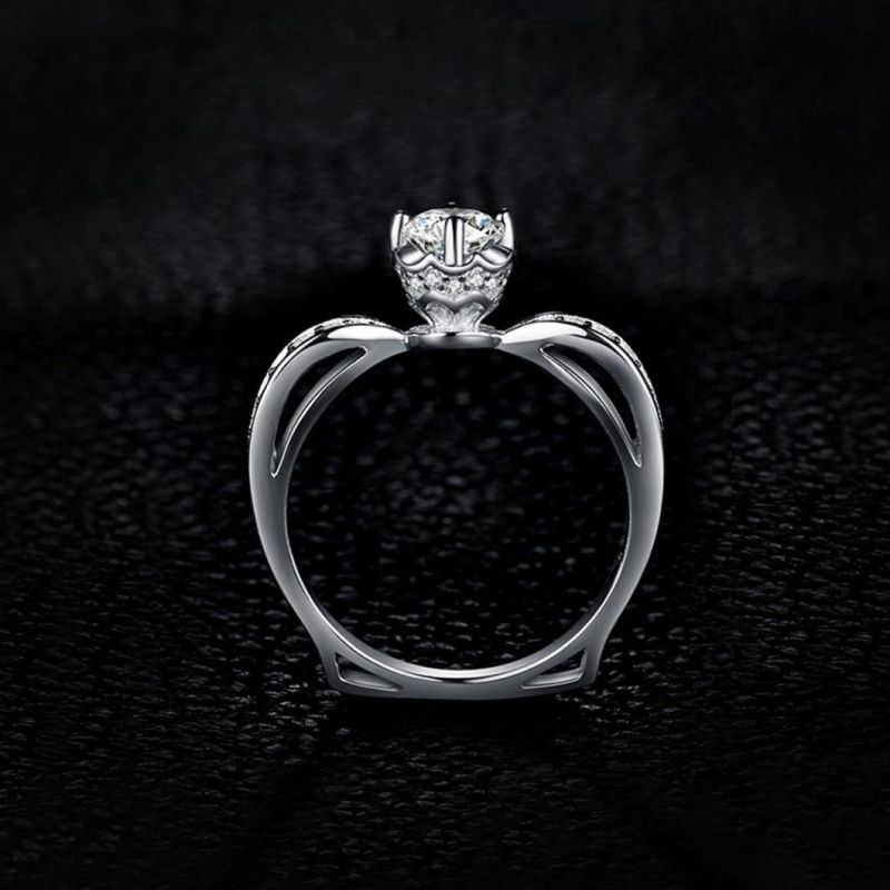 925 Sterling Silver Jewelry Vintage Perfume Bottle Cubic Zirconia Solitaire Engagement Ring Wholesale