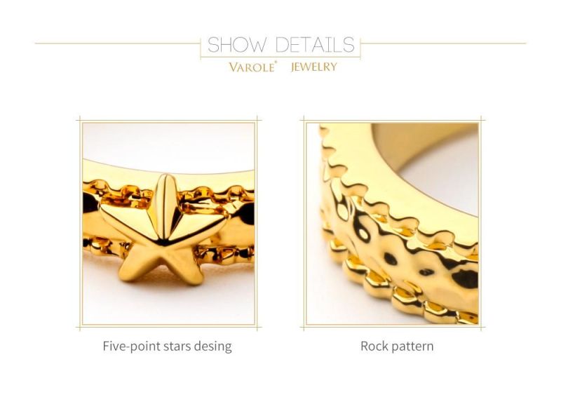 Hot Sale Popular Copper Wedding Jewelry Fashion Star Finger Ring