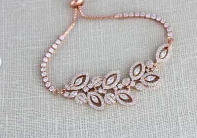 Wedding Bracelet, Bridal Bracelet, Rose Gold Bracelet, Factory Direct Wholesale