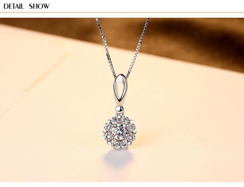 Wholesale Custom Jewelry Trendy Necklace with Eight-Claw Zircon Pendant