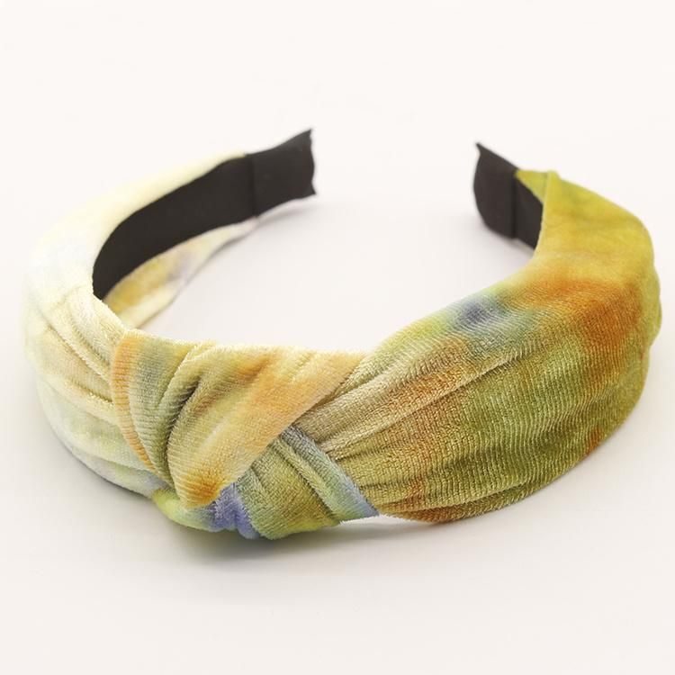 13 Color Velvet Hairband with Tie-Dye Effects M20703