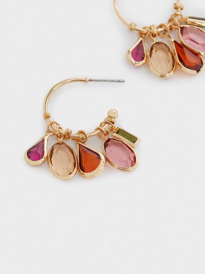 Women Elegant Jewelry Custom Colorful Acrylic Hoop Earrings with Pendants