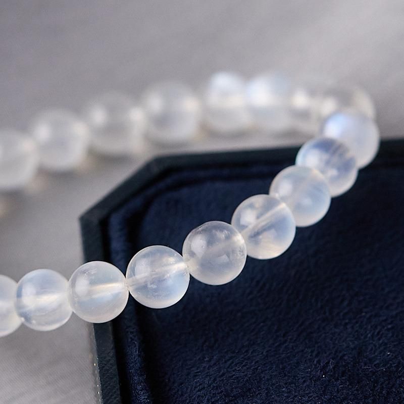 Fashion Jewelry Natural Blue Moonstone Strand Crystal Bracelets
