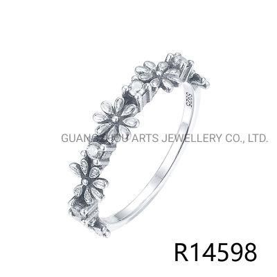 925 Sterling Silver Garland Shape Elegant Ring