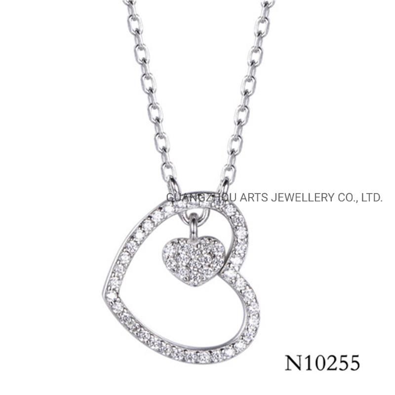 Fashion Jewelry Heart Dangle Pendant Necklace