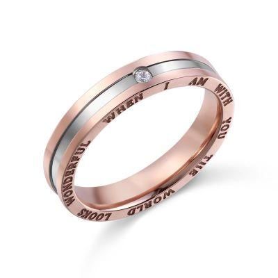 Stainless Steel Winter Accessories with Zircon Women&prime; S Ring