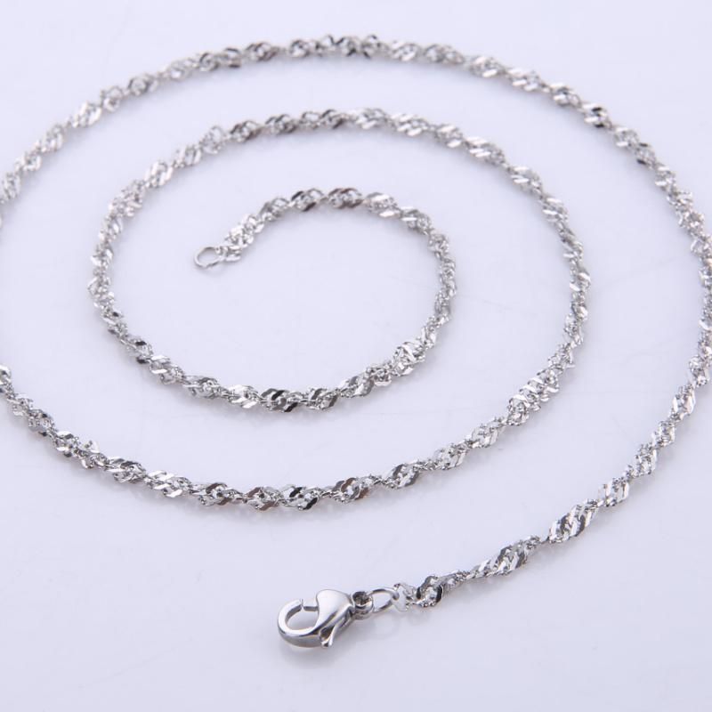 Hot Selling Jewelry Stainless Steel Accessories Singapore Chain Necklace