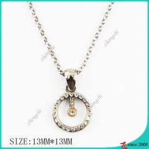 Crystals Circle Metal Necklace (PN)