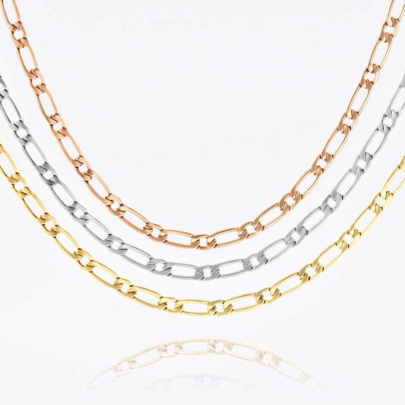 Wholesale Jewelry Fashion Accessories Gold Plated Rose Gold Stainless Steel Nk Chain Jewelry for Custom Necklace