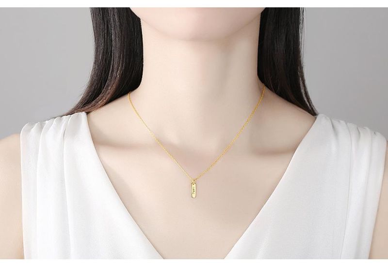 Custom Strip Shape Promotional Necklace with Lucky Words