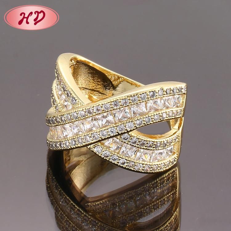 Fashion 18K Gold Plated Silver Stainless Steel Wedding Engagement Jewelry Design Man Finger Rings