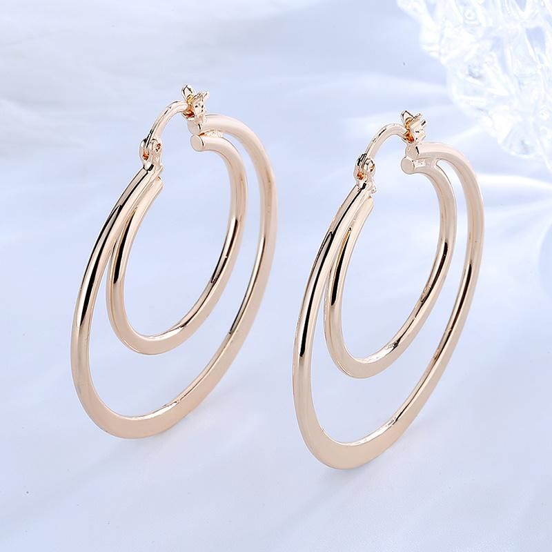 Custom Fashion Jewellery New Model Champaign Gold Color Plated Big Earring