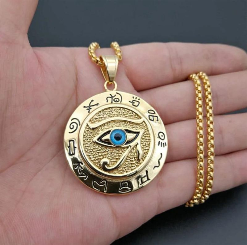 Ancient Egyptian Eye of Horus Titanium Steel/Stainless Steel Pendant The Eye of Horus Necklace Pendant Spt2801