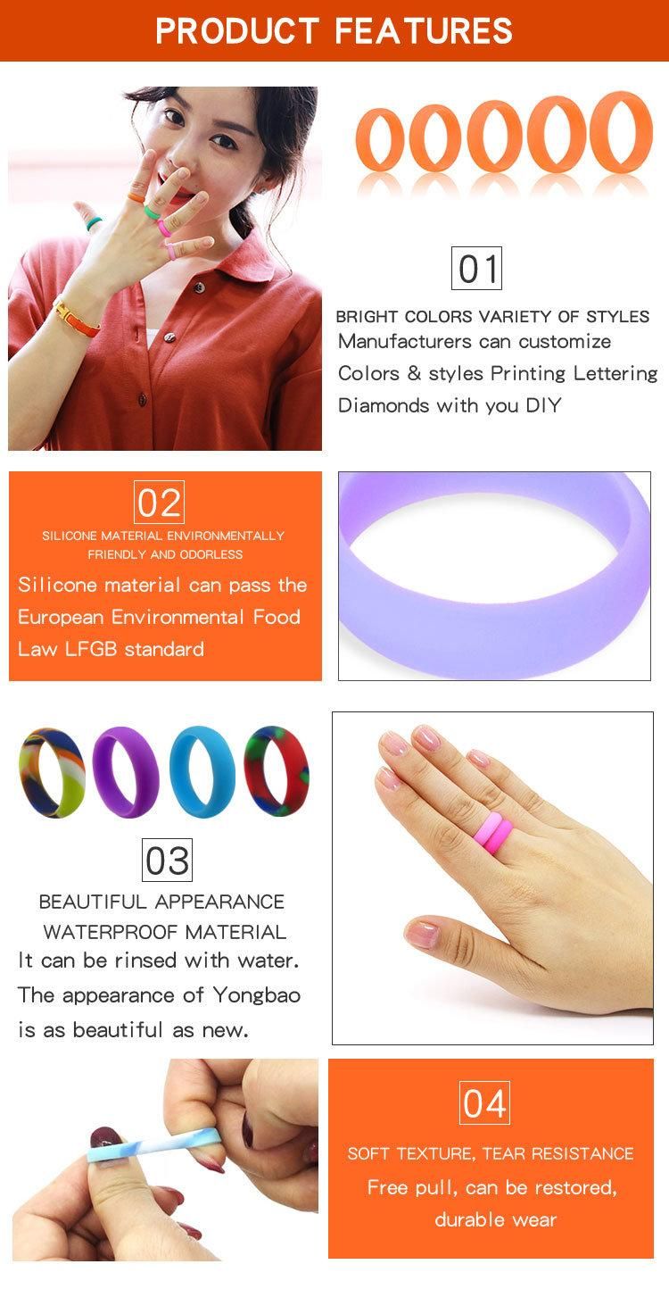 Wholesale Printable Single Color Golden Silicone O Ring for Men