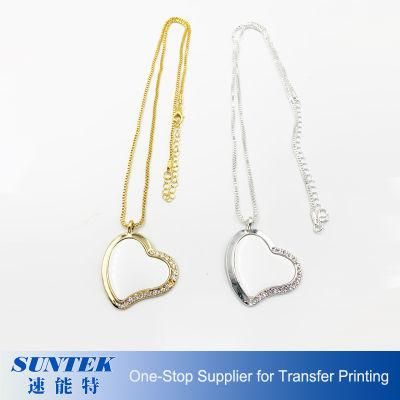 Sublimation Zinc Alloy Rhinestone Necklace