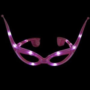 Ox Horn Shape LED Flashing Sunglasses (QY-LS100O)