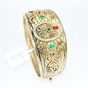 Newest Design Alloy Gold Plated Fashion Jewellry Bangle (20A08490B10S32)