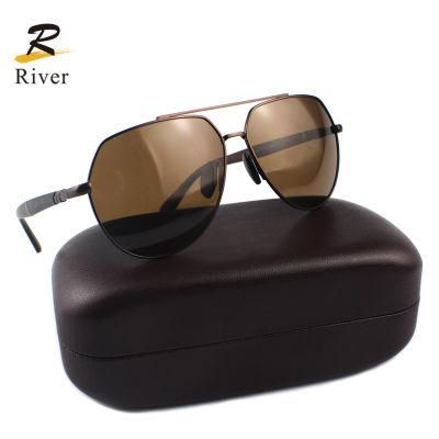 Hot Polygon Double Beam Design Stock Polarized Men Sunglasses