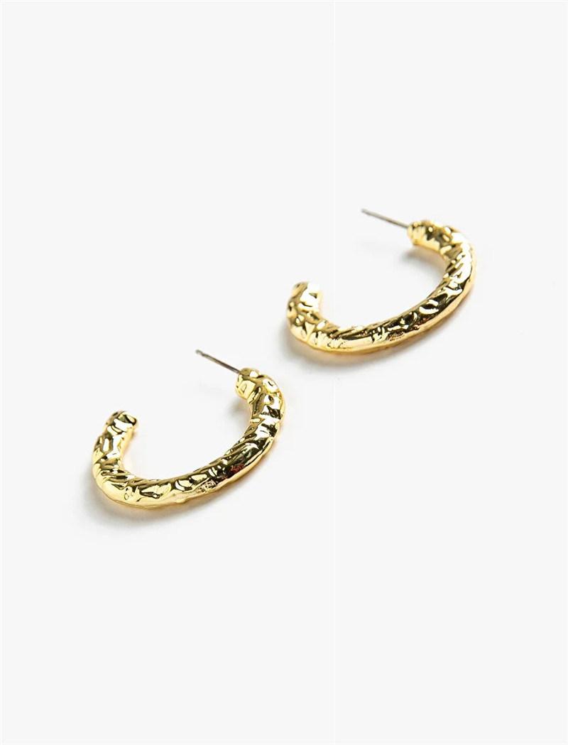 Manufacture Hot Sale Alloy Irregular Mini Hoop Earrings for Women Fashion Jewelry