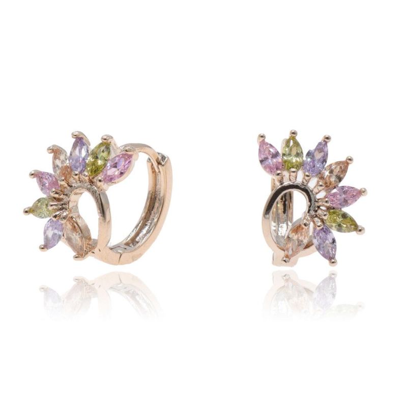 New 18K Gold-Plated Female Fashion Zircon Earrings