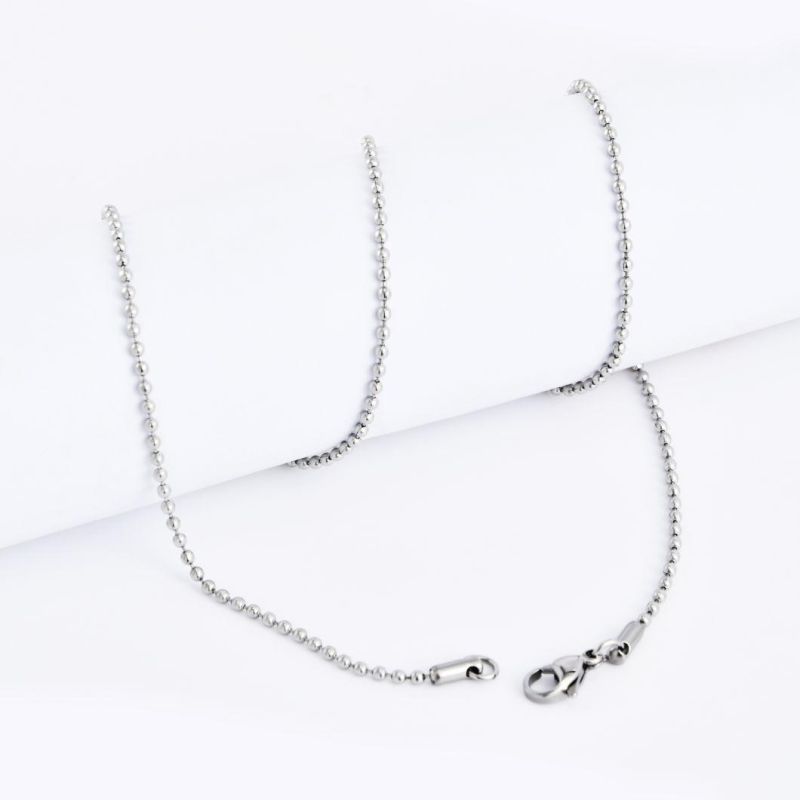 Promotional Jewellry Stainless Steel Ball Chain Accessories Necklace for Jewelry Fashion Tag Curtain Glasses Design