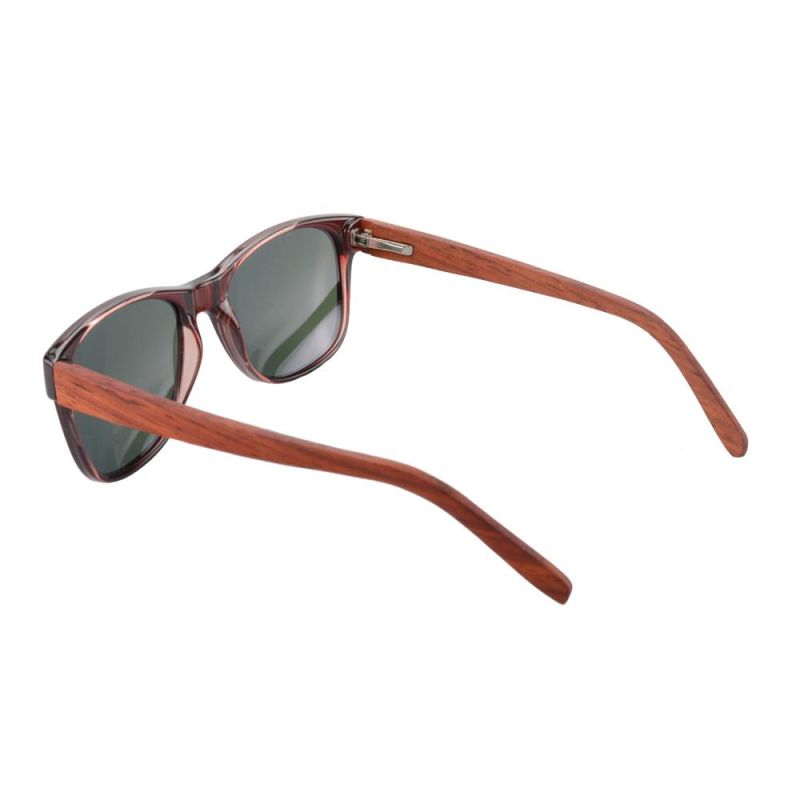 PC Frame Polarized Custom Logo Wood Temple Sun Glasses