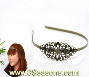 Vintage Antique Bronze Flower Headbands Hair Band 38cm, 4.7mm Wide (B13246)