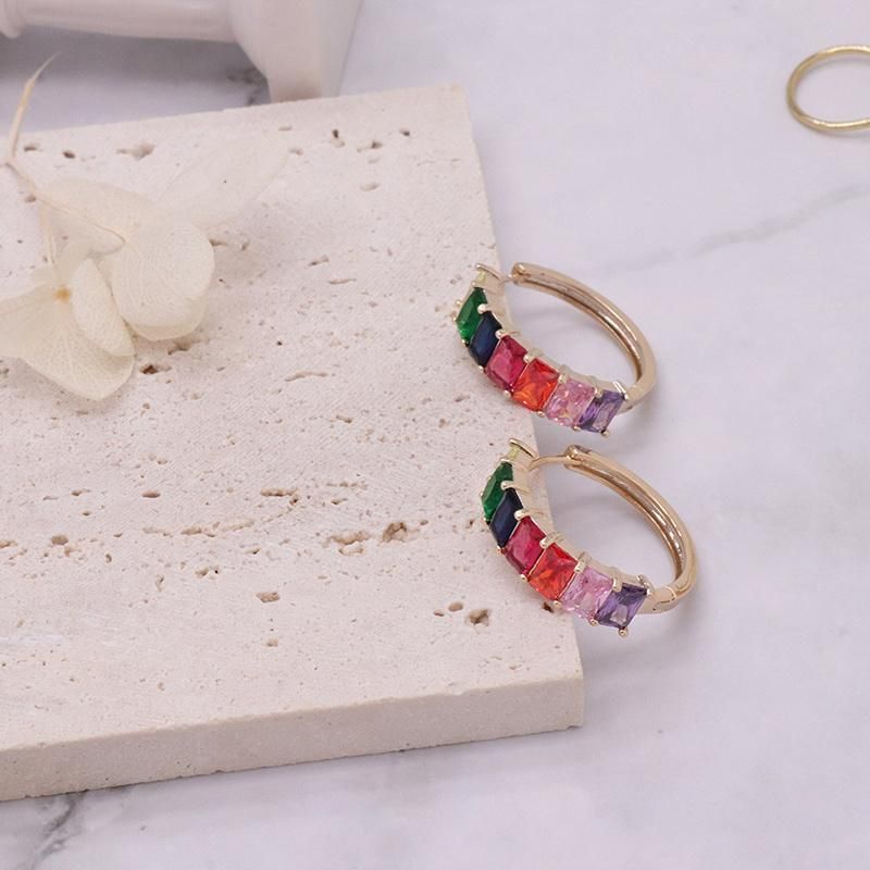 2022 New Minimalist Cubic Zirconia Fashion Women′s Earrings