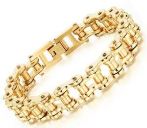 New Fashion Men Classic Bicycle Chain Bracelet Stainless Steel Silver Gold Link Moter Bike Chain Bracelet Pulseira Jewelry