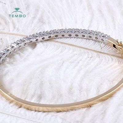 18K Rose Gold Blank Bracelet for Real Diamond Lab Grown Diamond Setting Tennis Bracelet