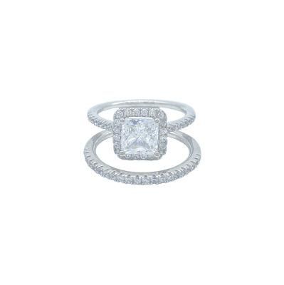 Fashion Jewelry 925 Silver 10K 14K 18K Gold CZ Fashion Classics Engagement Ring for Women