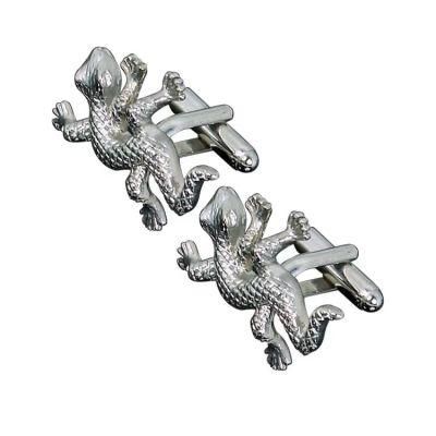 Silver Gold Gecko Suit Lapel Pin Jewelry Cufflink for Men