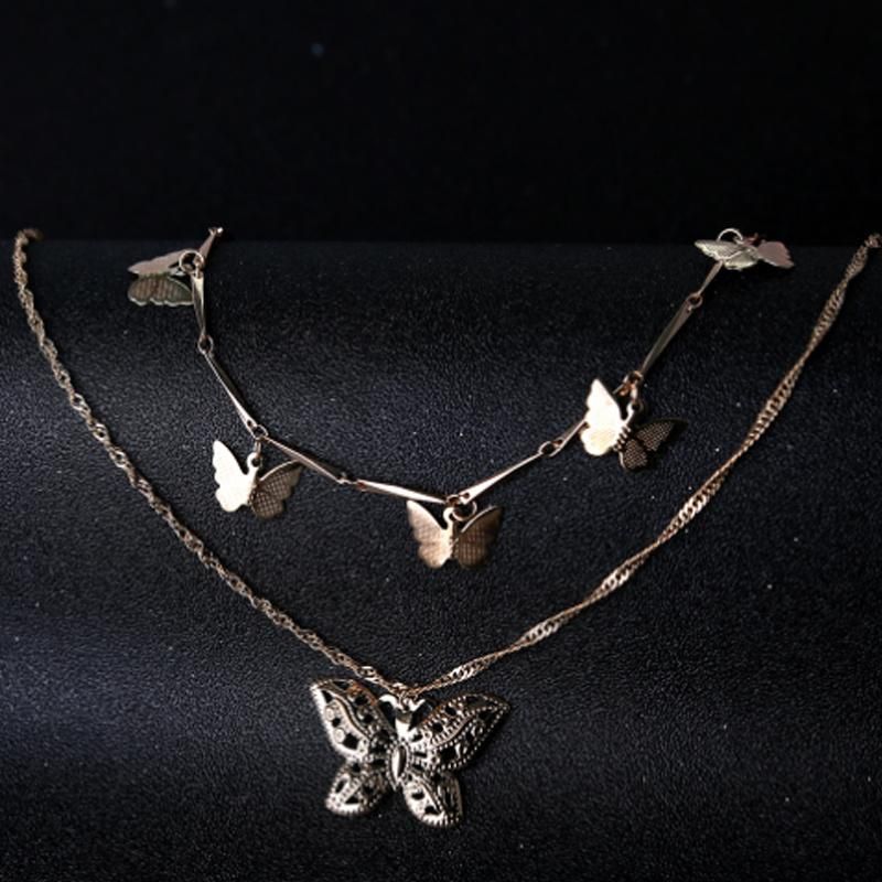 Women Promotional Gift Accessories Charm Choker Multilayer Pendant Necklace Jewelry
