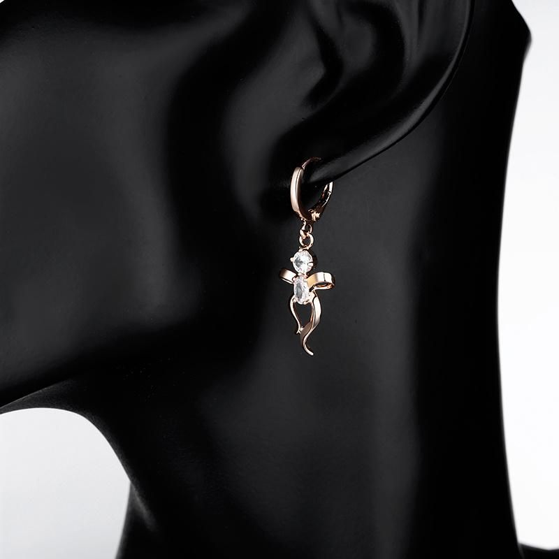 New Designs Jewelry 18K Gold Earring Cubic Zirconia Drop Earrings