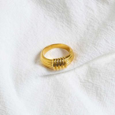 Manufacturer Custom Fashion Jewelry High Quality Ring, Wedding Rings Set Gold 24K Luckibless Jewelry, Stainless Steel Jewelry Ring
