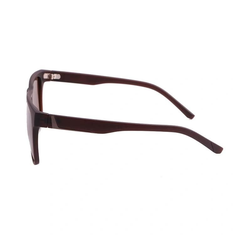 2019 Newly Solid Brown Fashion Sunglasses with Flat Lens