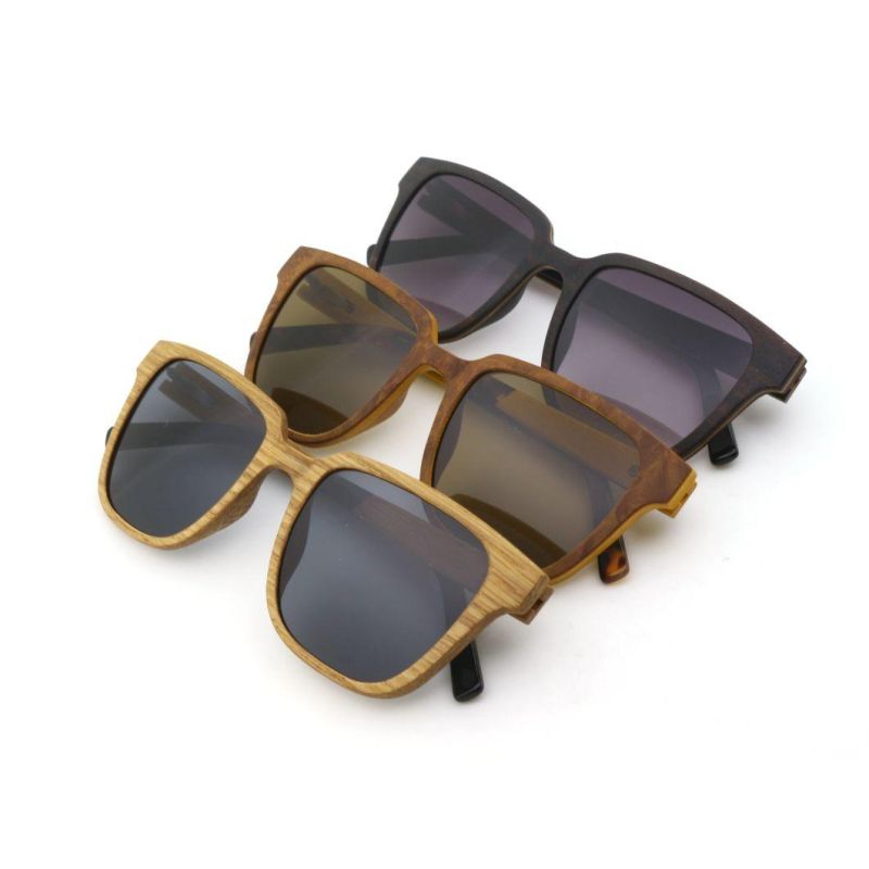 Retro Round Nature Wooden Sunglassess Polarized Sunglasses UV400 Lens Sun Glasses