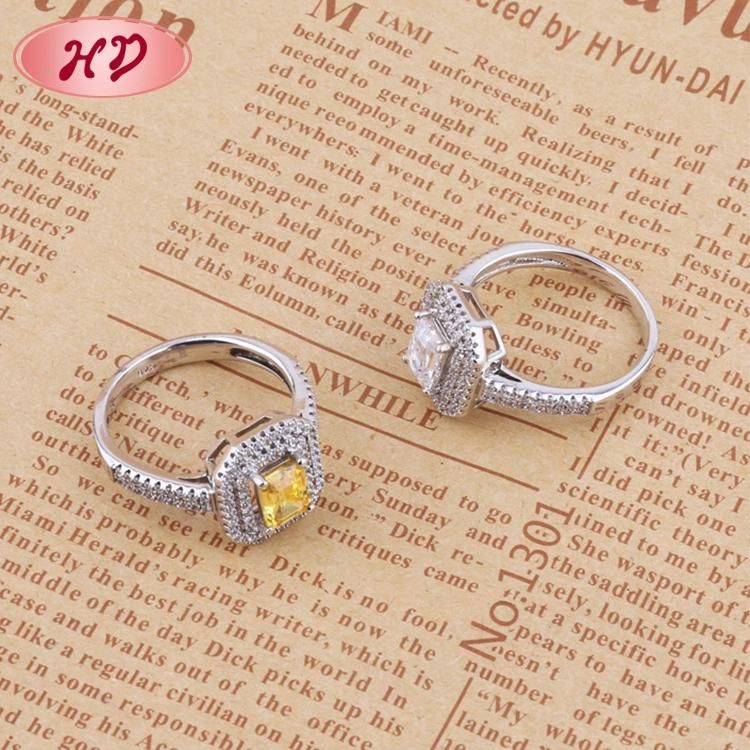 Wholesale 18K Gold Plated Fashion Jewelry Women Engagement Finger Wedding Rings