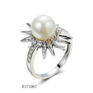 Wholesale New Design Freshwater Pearls 925 Sterling Silver Ring for GIF