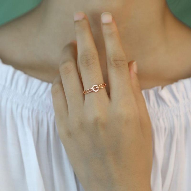925 Sterling Silver Ring Mixed Infinity Zircon Round Adjustable Ring Women Fashion Wedding Party Jewelry