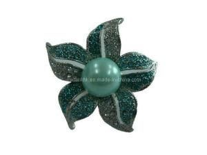 Finger Ring/Light Blue Flower-Shaped Ring (MLRG-0001)