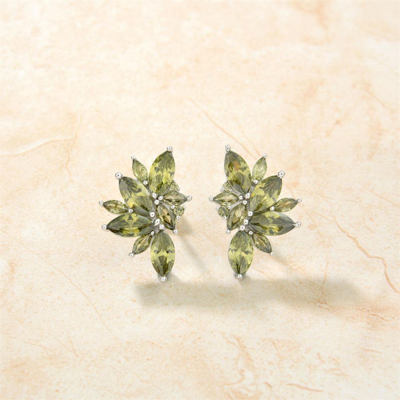 Classic Fashion Flower 925 Sterling Silver Stud Earrings