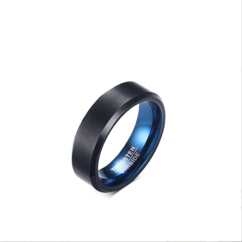 Fashion Simple Tungsten Steel Ring 5.5 mm Multi-Faceted Men′ S Tungsten Steel Jewelry Wholesale
