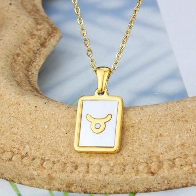 Manufacturer Custom 18 Carat Gold Necklace Fashion Jewelry 18K Gold Plated Waterproof Stainless Steel Symbol Totem jewellery Necklace