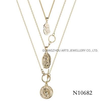 Hip Hop Style Multi-Layers Chain Personilized Man Necklace