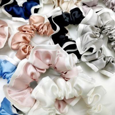 Hot Selling Silk Scrunchies in Customized Color for Girls