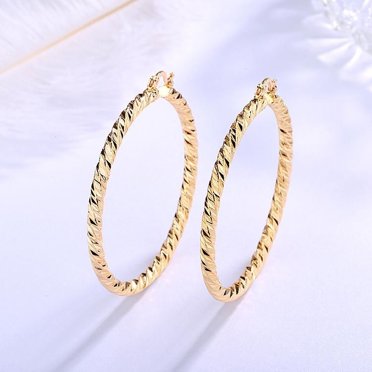 2020 New Arrivals Fashion Earring Design Jewelry Hoop Earring 18 Karat Gold Plated Earings Designs for Women